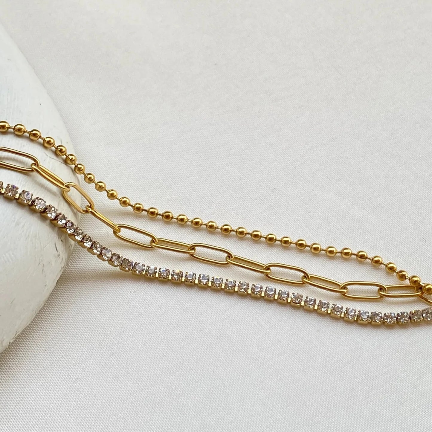Triple Luxe Tennis Bracelet