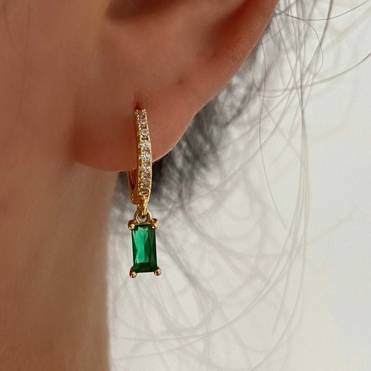 Luna - Emerald Diamond Sunshine Earrings