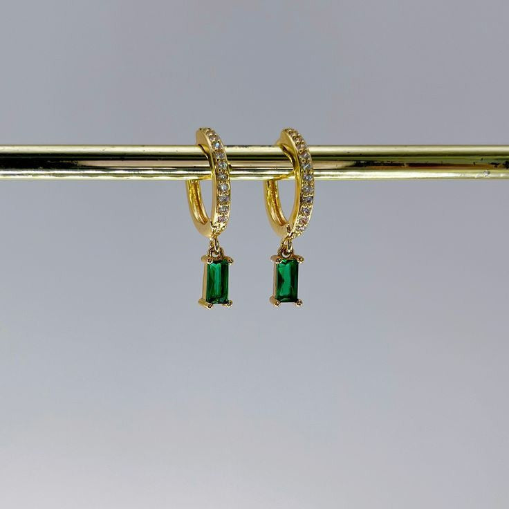 Luna - Emerald Diamond Sunshine Earrings