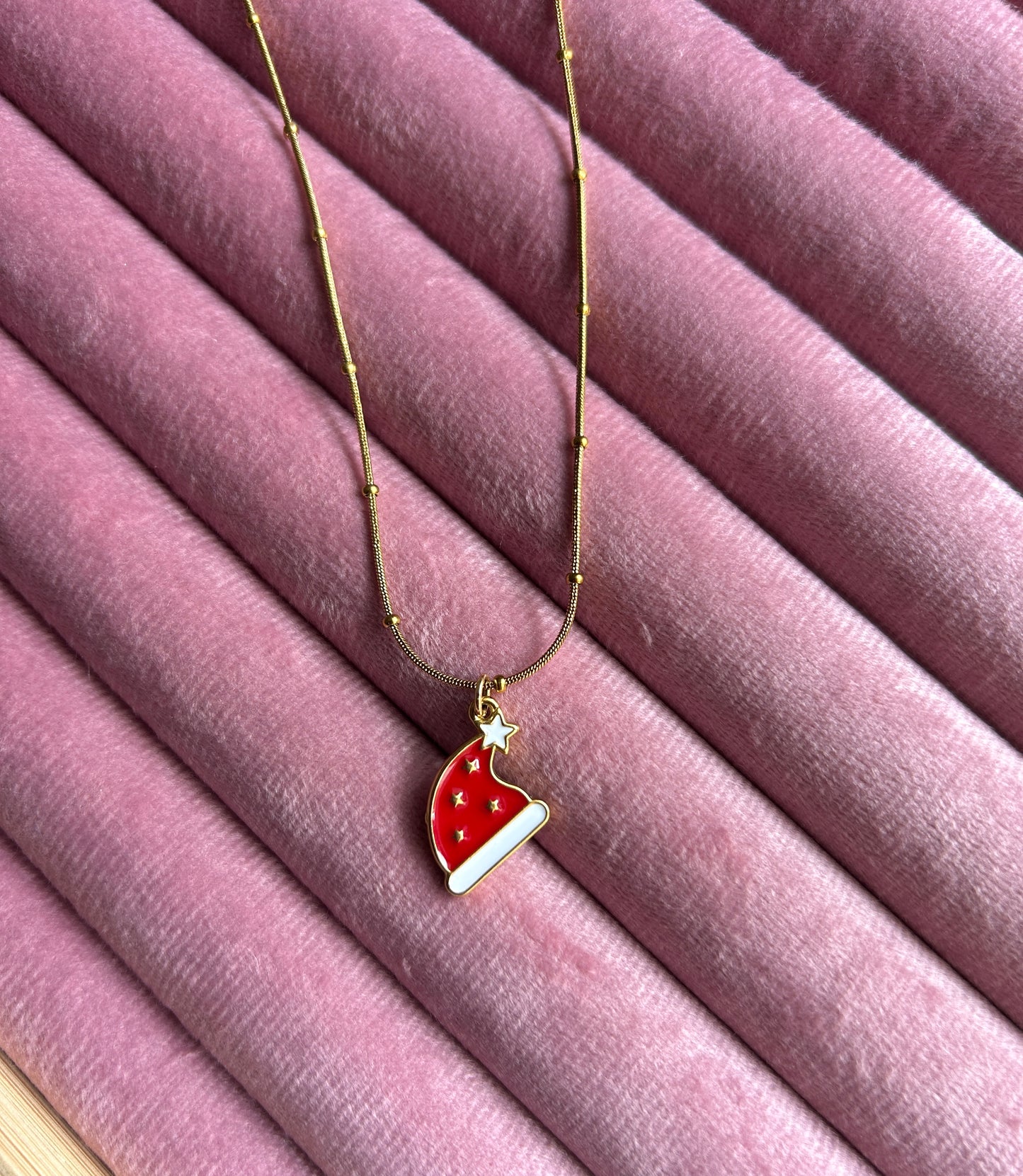 Starry Santa Cap Necklace