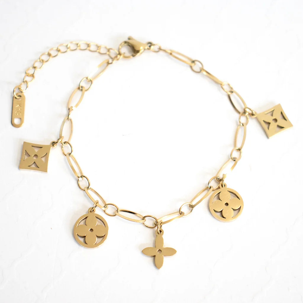 Four Leaf Clover Charm Bracelet