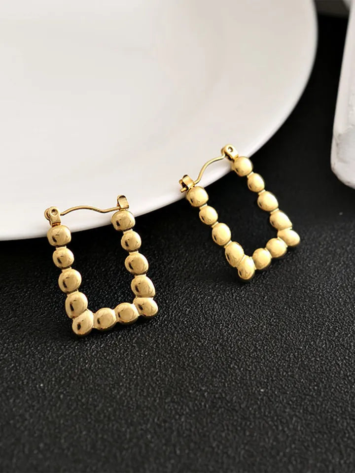 Square Bubble Hoop Earrings