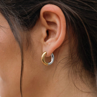 Medusa Mixed Metal Hoops