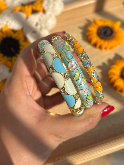 Azure Bloom Stack (set of 3)