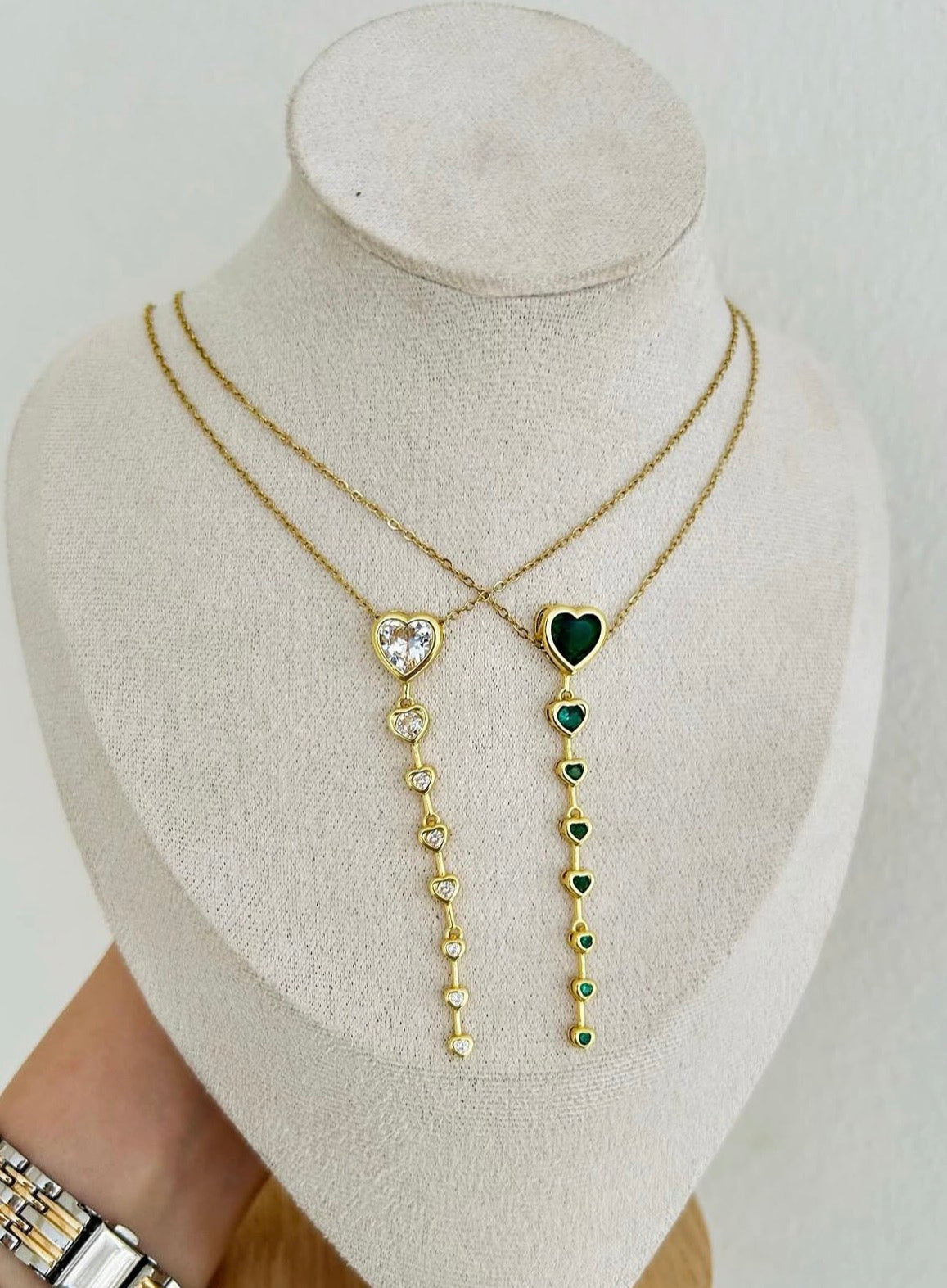 Emerald Heart Fall Necklace