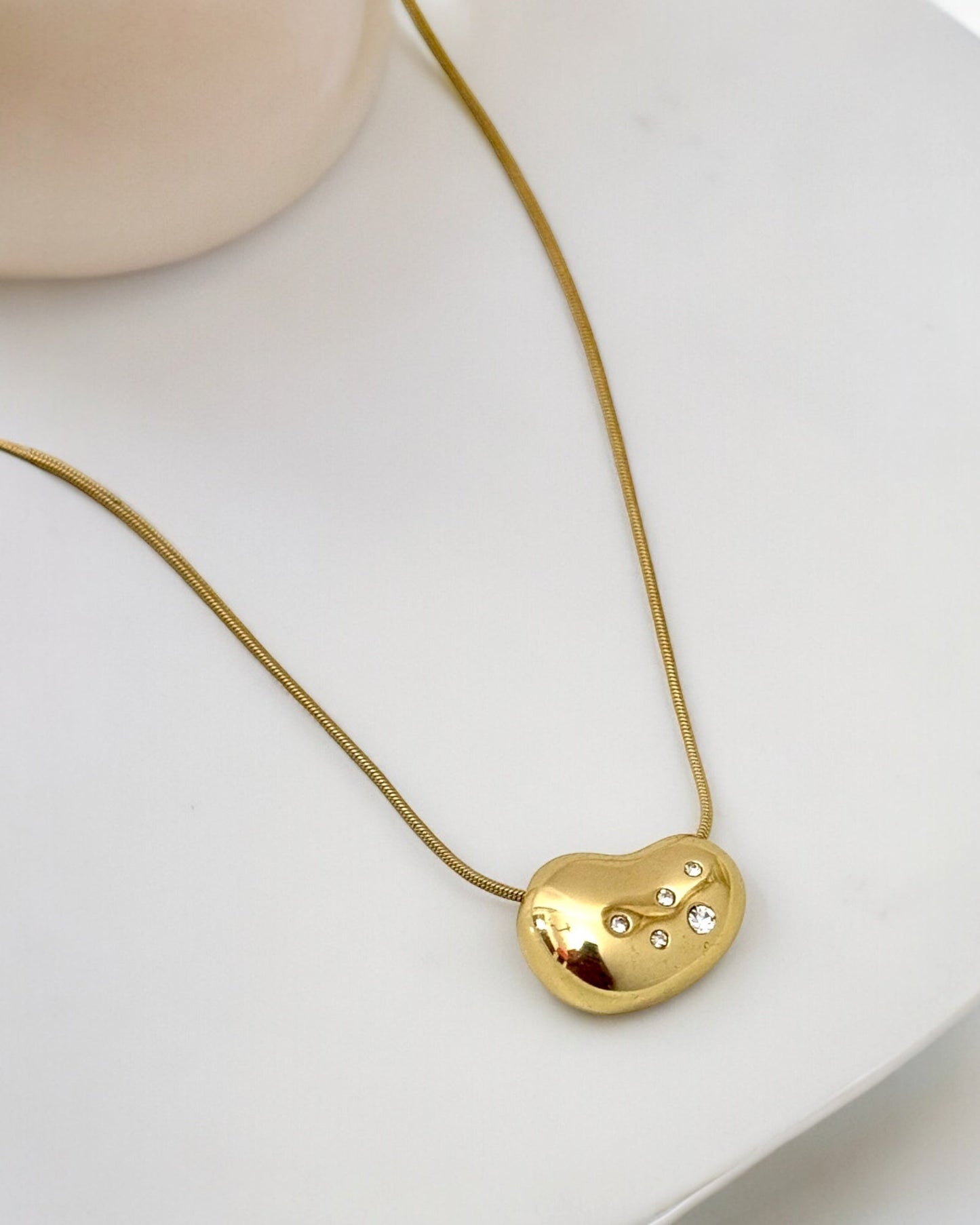 Akriti - Diamond Bean Studded Necklace