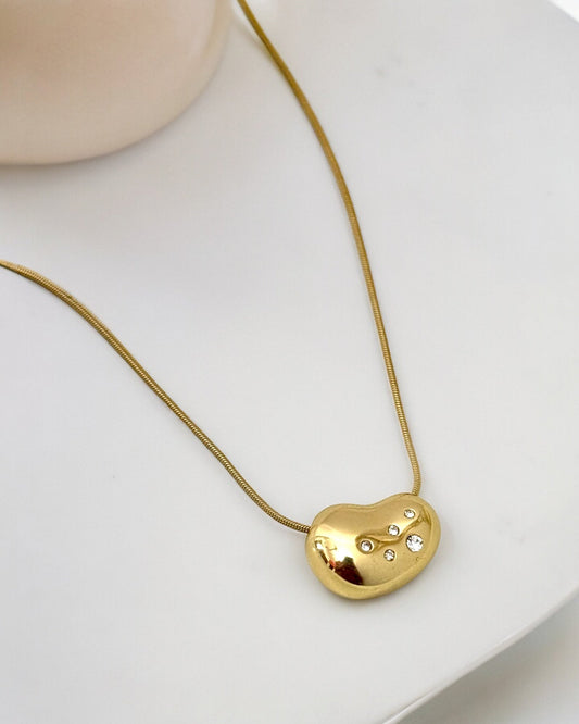 Akriti - Diamond Bean Studded Necklace