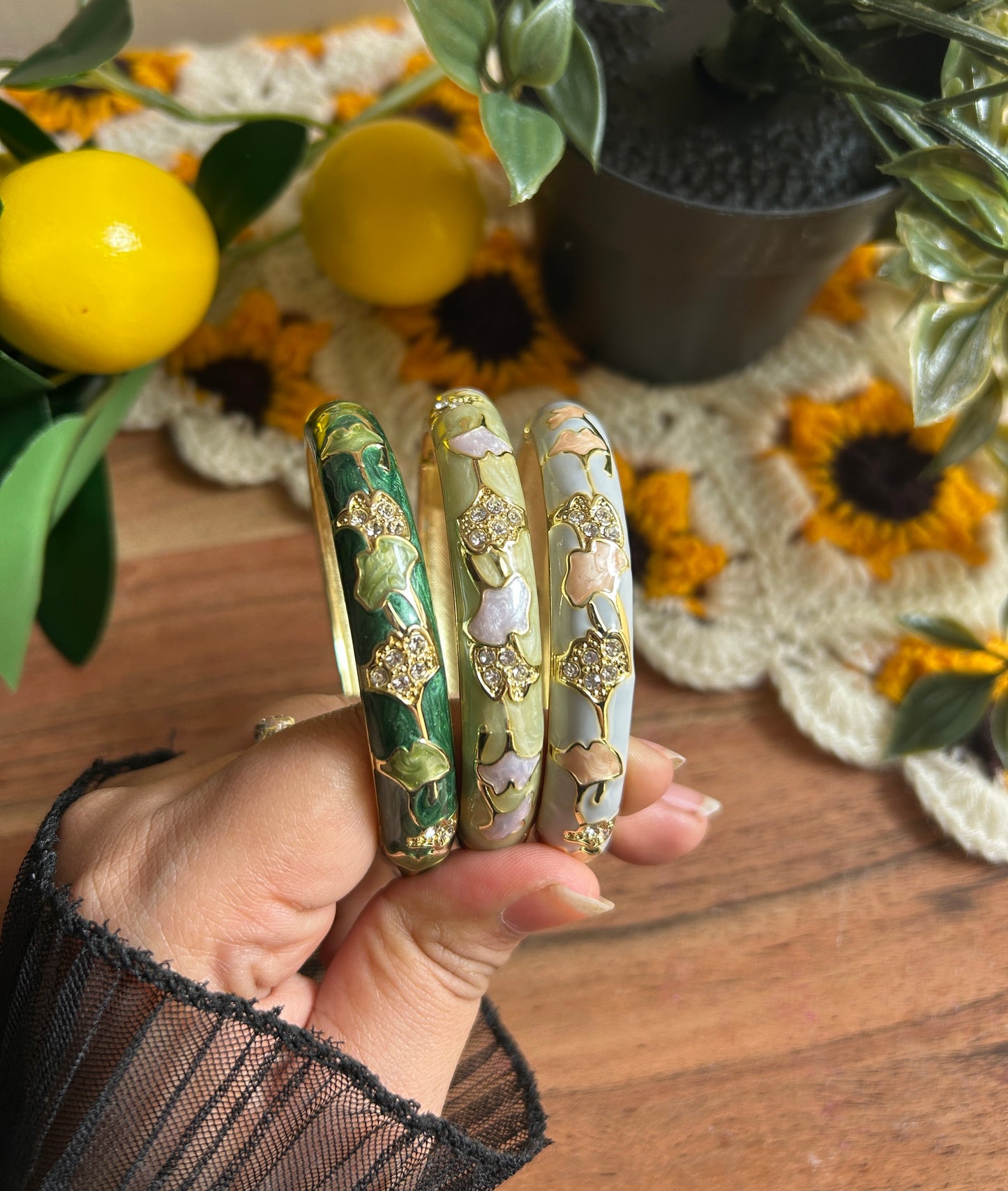 Victorian Floral Bangles (each bangle)