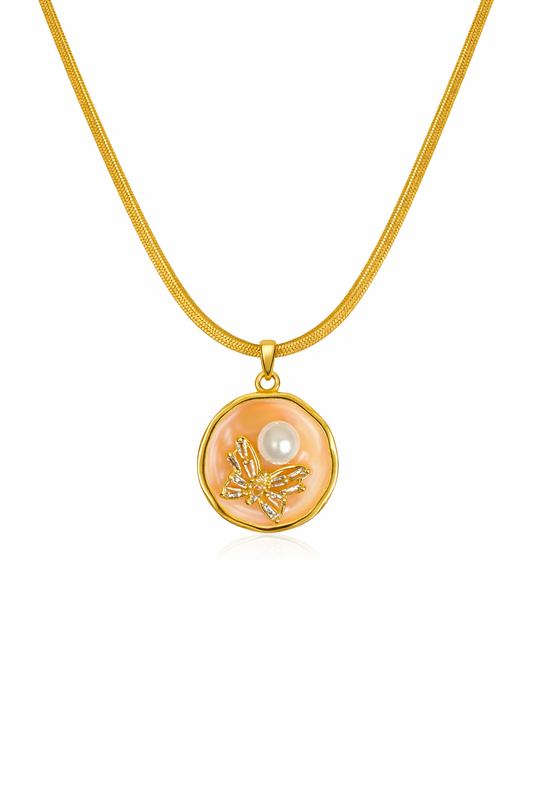 Blush Butterfly Pearl Necklace