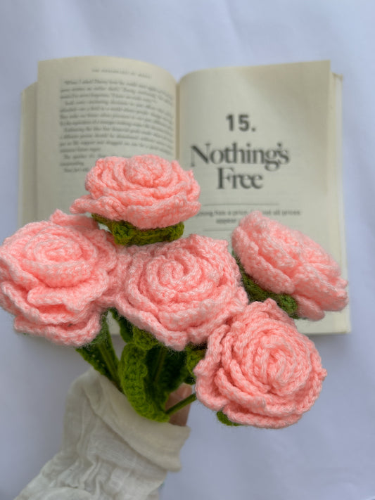 Crochet Rose - Pink