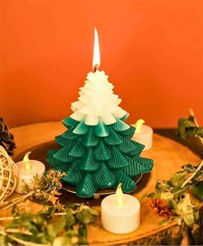 Aesthetic soy wax christmas tree candle