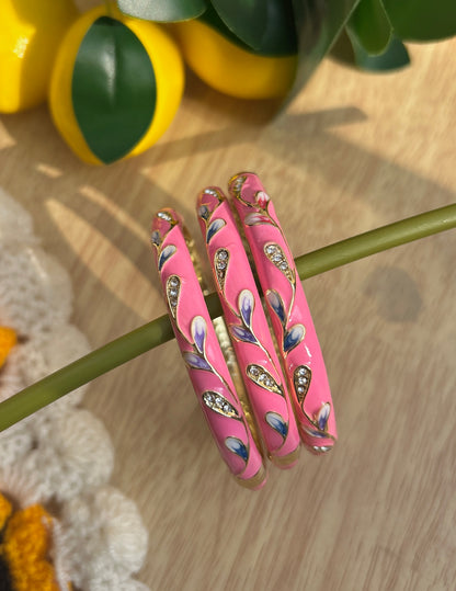 Fuchsia Pink Vintage Bangle (Each Bangle)