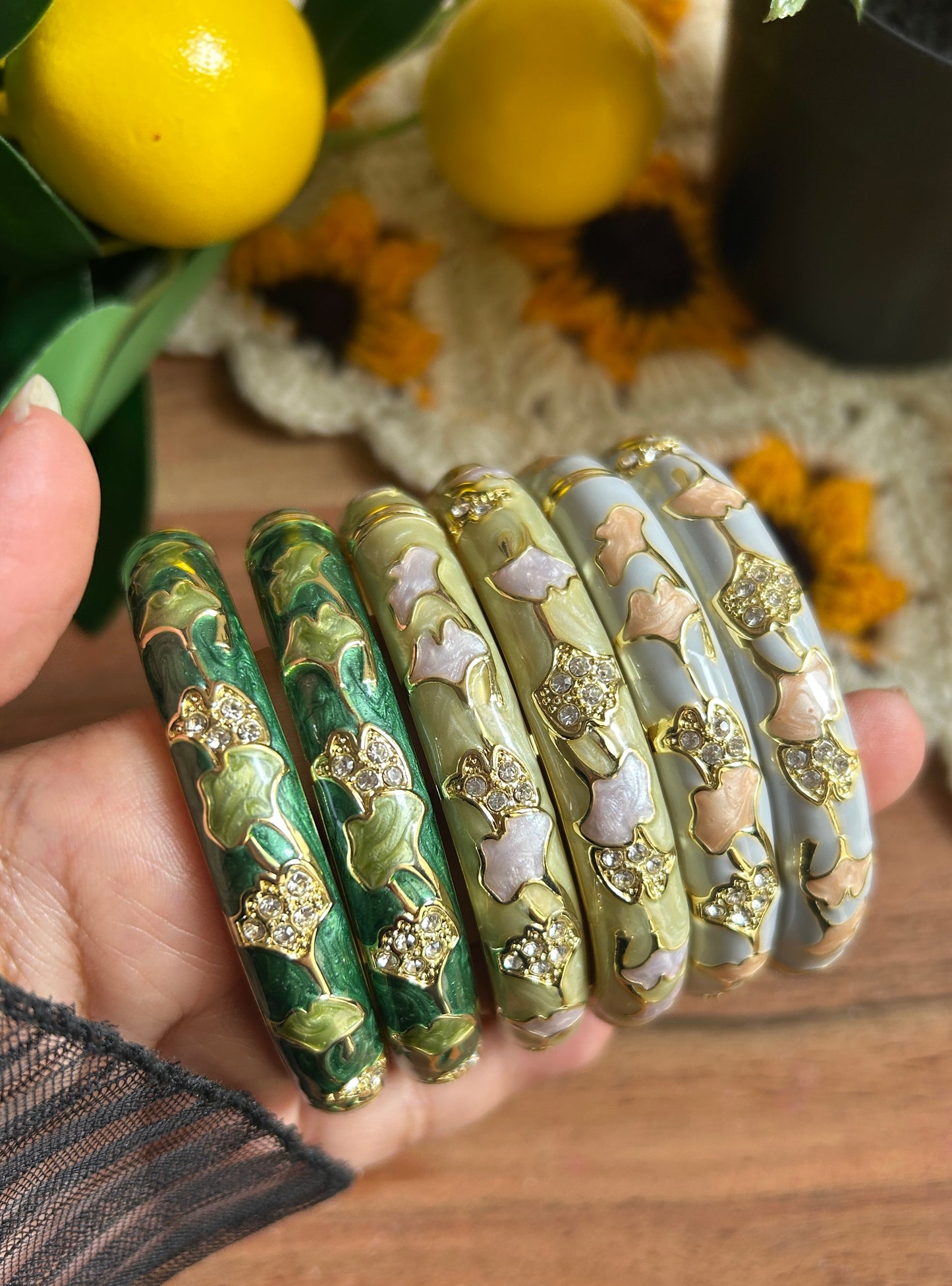 Victorian Floral Bangles (each bangle)