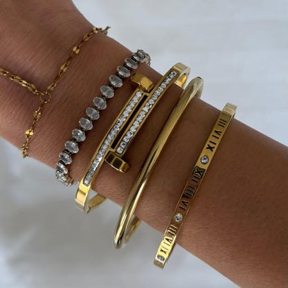 Luxe Nail Crystal Bangle (Baby Size)