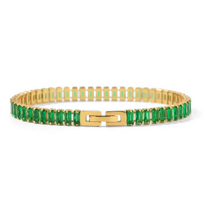Green Tennis Bracelet