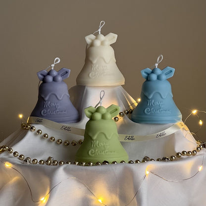 CHRISTMAS BELL CANDLE – HANDMADE SCULPTURAL SOY CANDLE