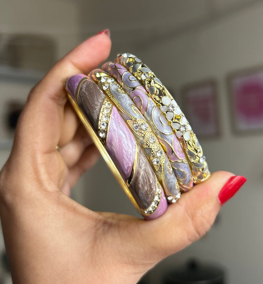 Rose Quartz Royale Stack (Set of 4)