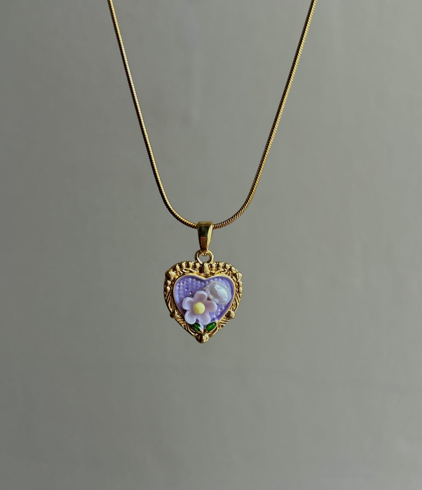 Violet Mist Pearl Necklace