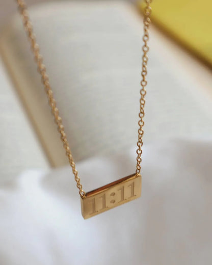 11:11 Engraved Manifestation Necklace