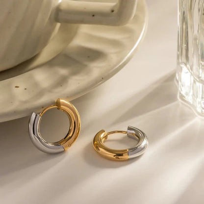 Medusa Mixed Metal Hoops
