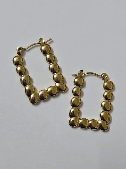 Square Bubble Hoop Earrings