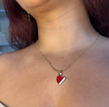 Starry Santa Cap Necklace