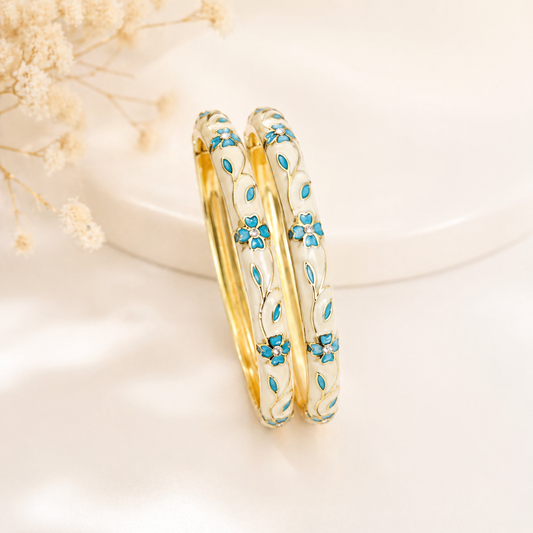 White & Blue Vintage Bangle