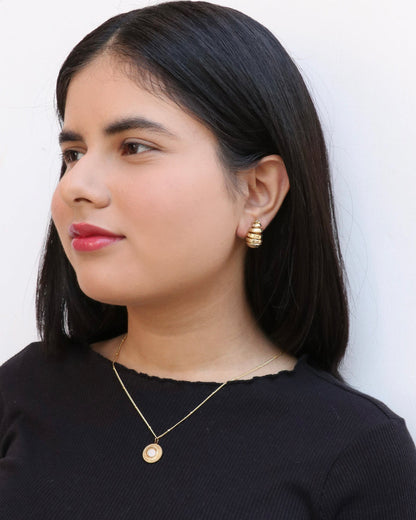 Textured Spiral Tear Drop Earring