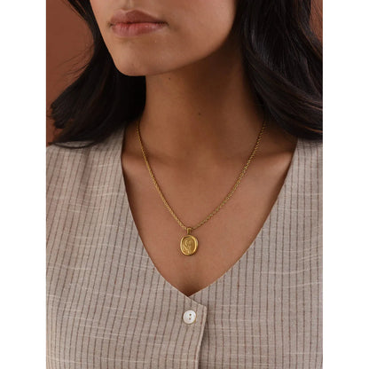 Gold Plated Sunflower Pendant Necklace