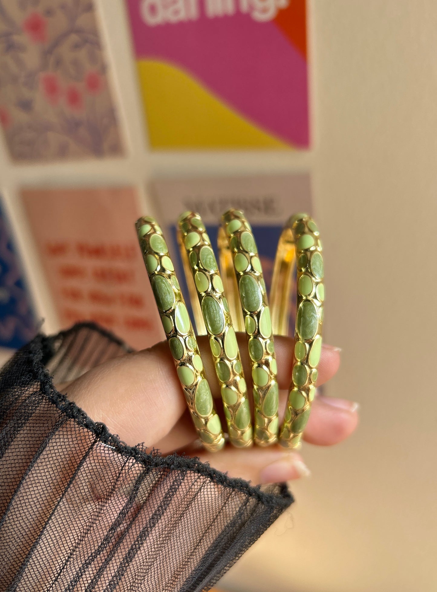Green Vintage Bangles (each bangle)