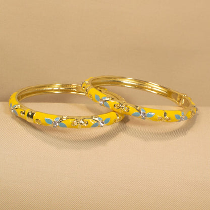 Yellow Flower Vintage Bangle (each bangle)