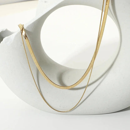 Double Layer Gold Plated Snake Chain