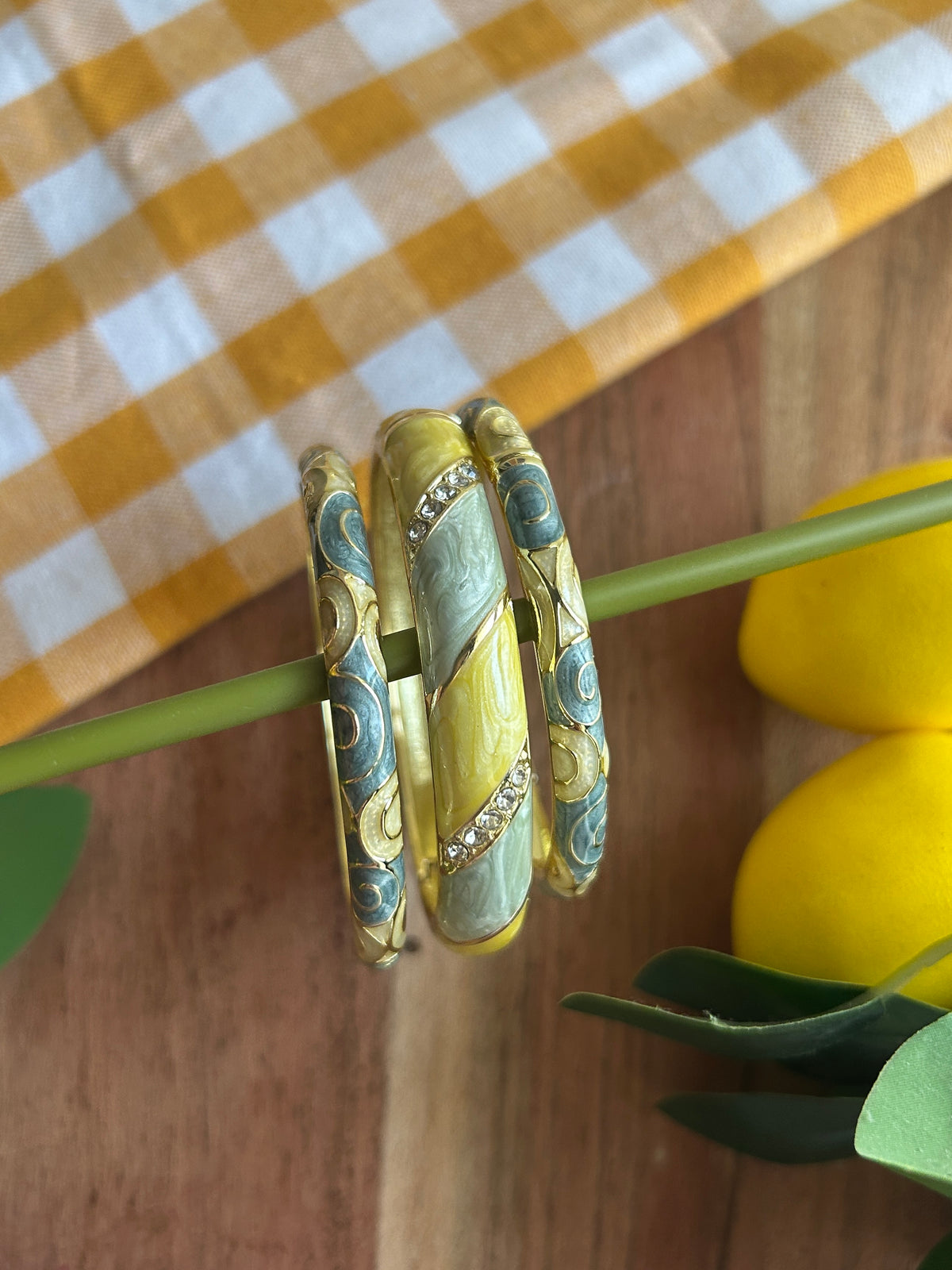 Green Bangle Stack (Pack of 3)