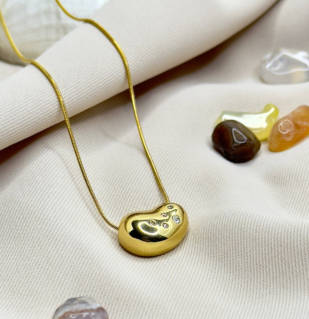 Akriti - Diamond Bean Studded Necklace