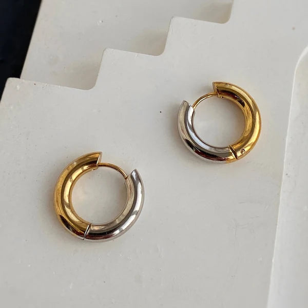 Medusa Mixed Metal Hoops