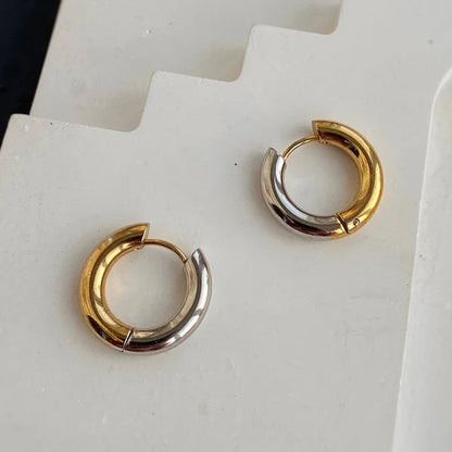 Medusa Mixed Metal Hoops