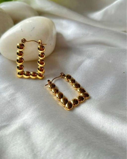 Square Bubble Hoop Earrings