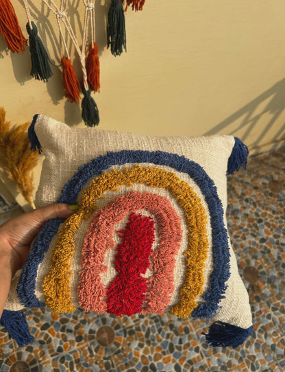 Rain tufted tassel pillow cover