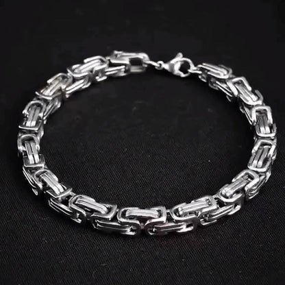 Braided Silver Chain Bracelet