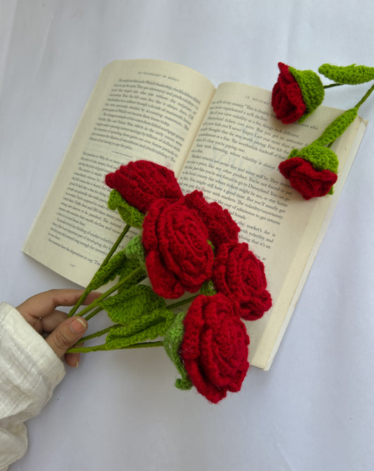 Crochet Rose - Red