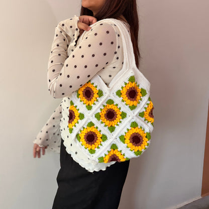 Golden Sunflower Granny Tote Bag