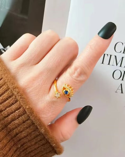 Luxe Evil Eve Ring