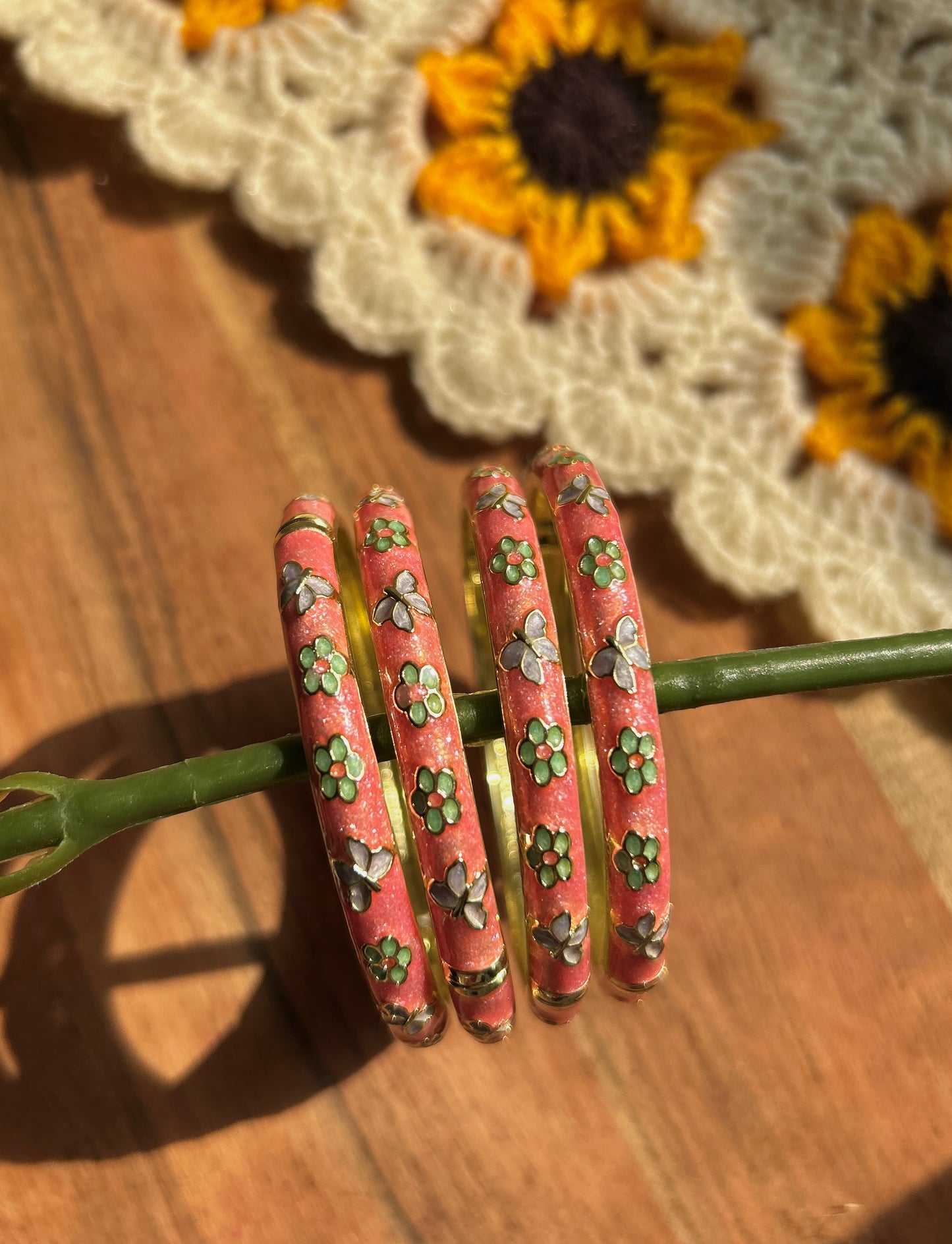 Pink butterfly bangle (each bangle)