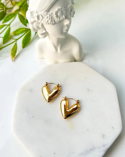 Sweetheart Hoop Earrings
