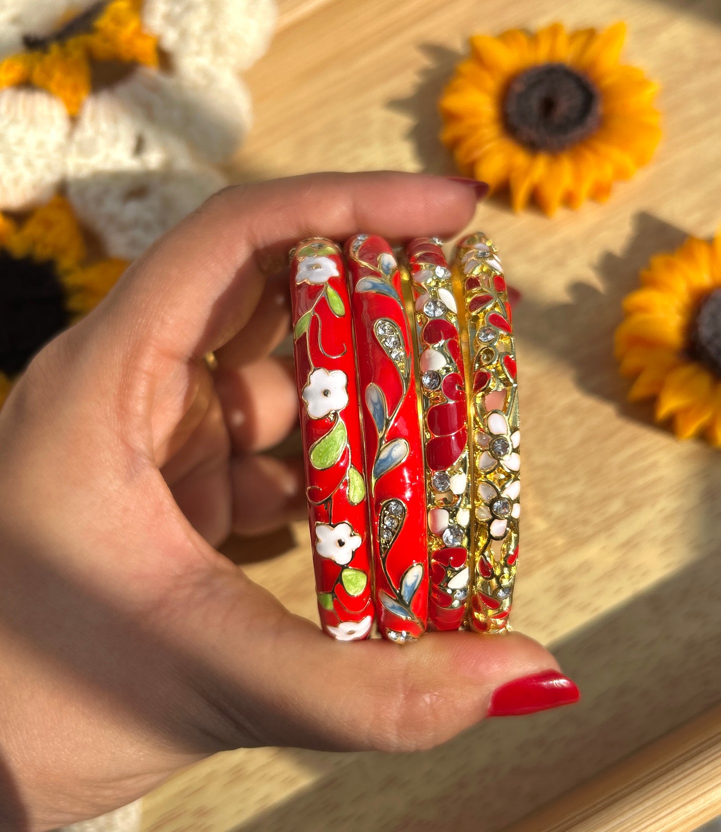Scarlet Heirloom Stack (Set of 4)