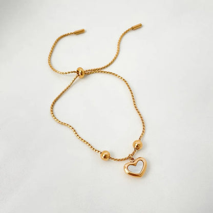 Gold-Plated Heart Charm Bracelet