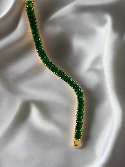 Green Tennis Bracelet
