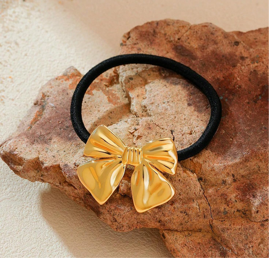 Bow Gold Plated Pony Cuff