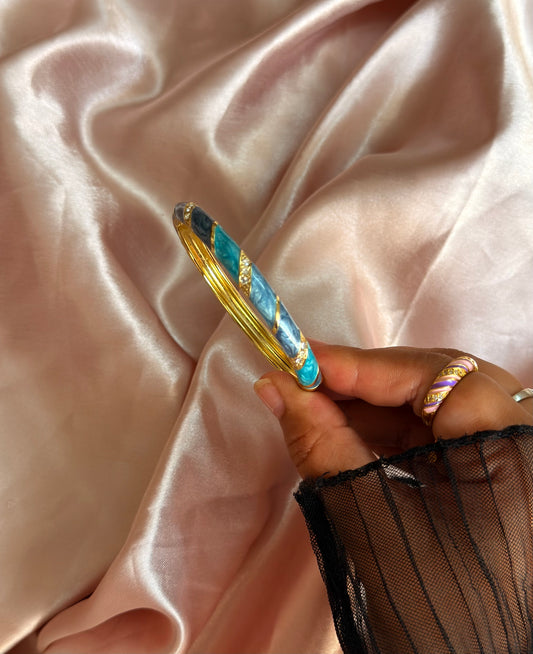 Blue Vintage Bangle (Pack of 1)