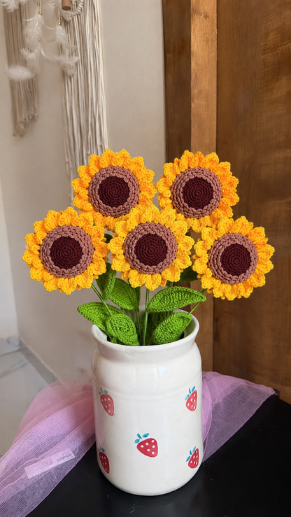 Realistic Double Petal Crochet Sunflower
